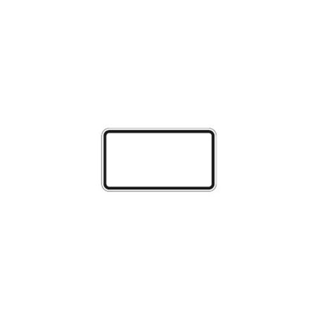 Zusatzschild blanko, 330x600mm RAL2 Grund weiß Rand schw