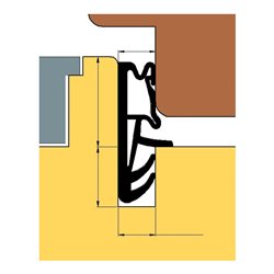 TRELLEBORG FT-Flügelfalzdichtung K5286 schwarz, Nutbefestigung TSP-LAN