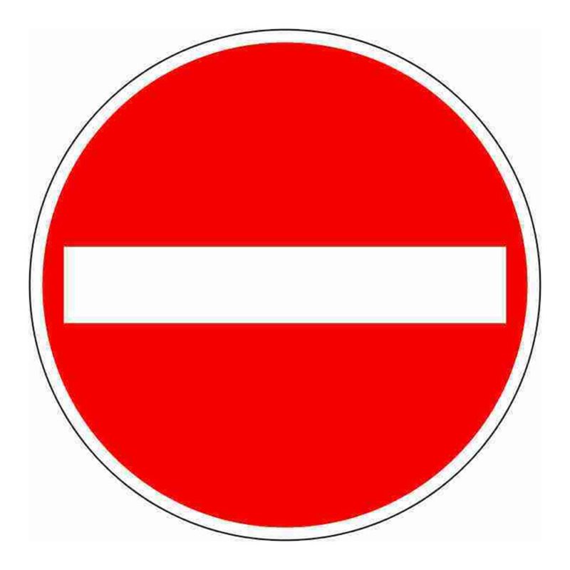 VKZ.267 Ronde 600mm RAL2 Verbot der Einfahrt