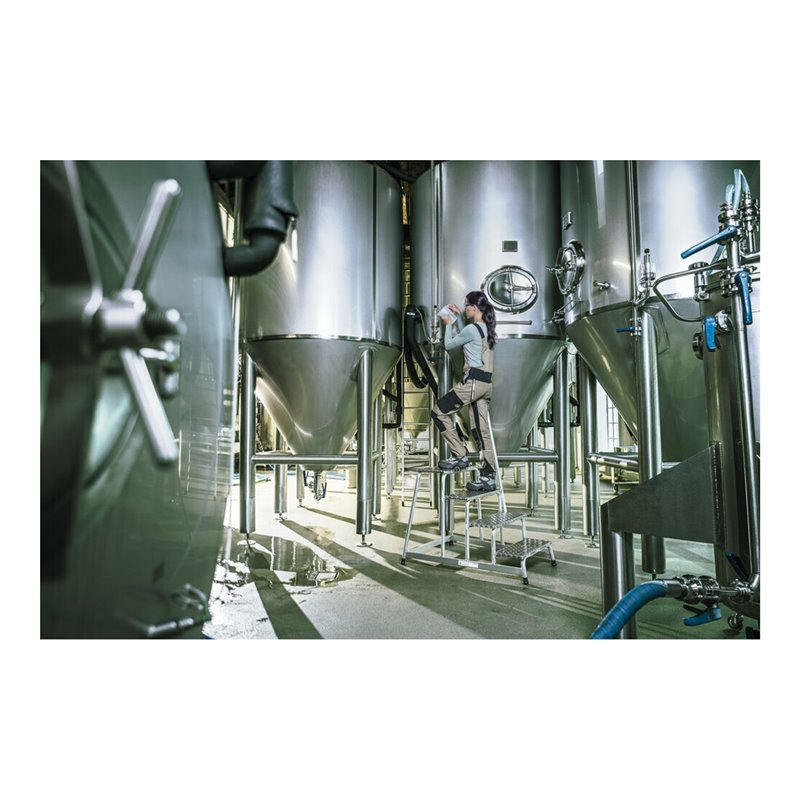 MUNK Aluminium-Arbeitspodest starr mit Handlauf