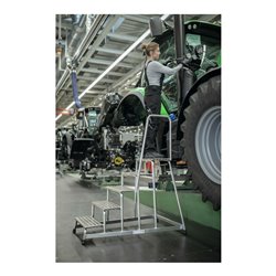 MUNK Aluminium-Arbeitspodest starr mit Handlauf