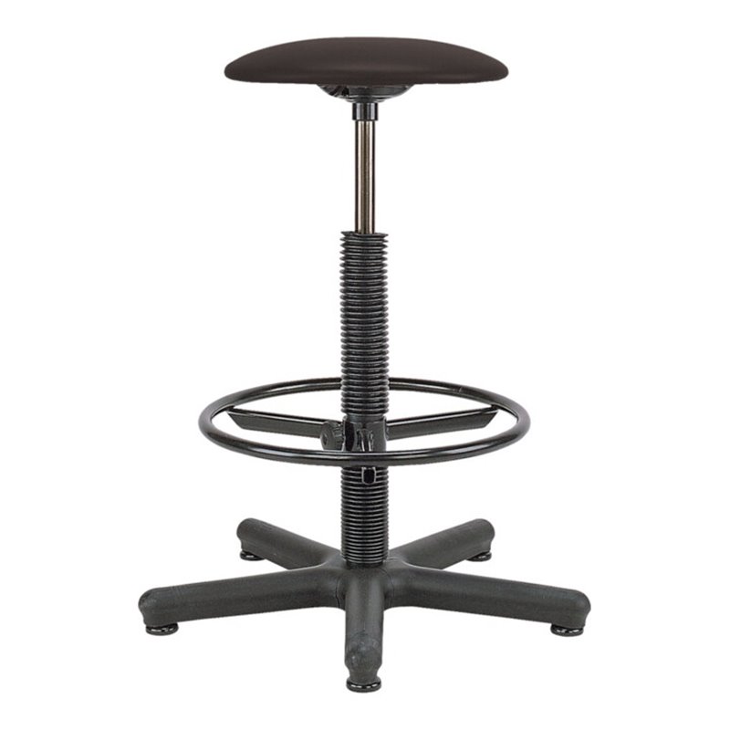 Drehhocker Goliath Kunstledersitz schwarz Sitzhöhe 520-785 mm mit Gleiter und