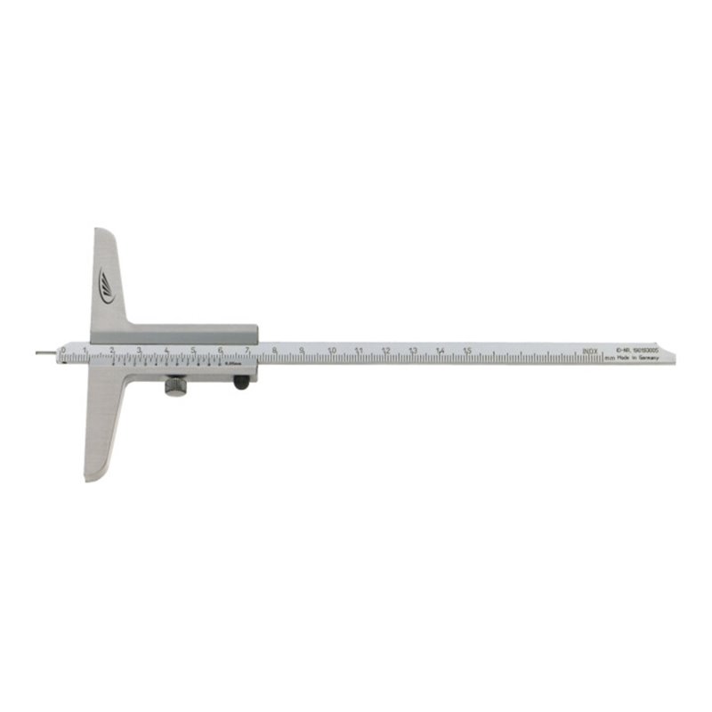 Helios Preisser Tiefenmessschieber mit Messstift 150mm