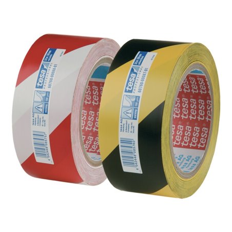 tesa 60760 Warnband rot/ weiß 33mx50mm