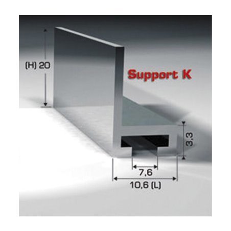 ELLEN Bürstendichtung K-Träg z.Kleb o.Schraub Alu sil,Br10,6xH20xL3000