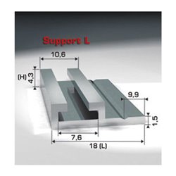 ELLEN Bürstendichtung L-Träg z.Kleb o.Schraub Alu sil,Br18xH4,3xL3000