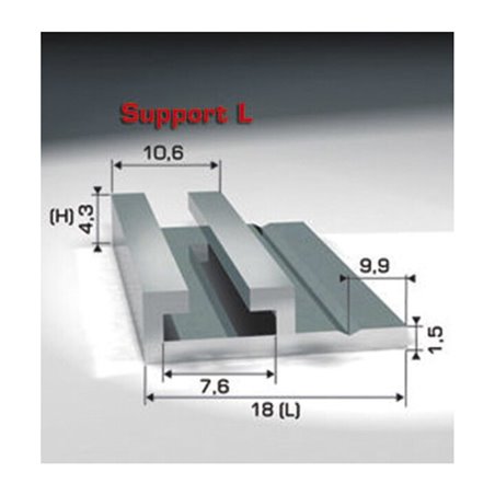 ELLEN Bürstendichtung L-Träg z.Kleb o.Schraub Alu sil,Br18xH4,3xL3000
