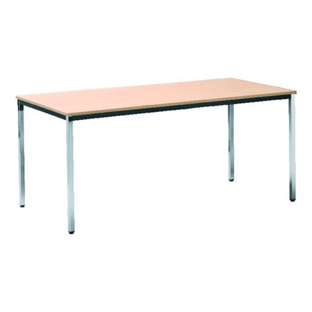 Tisch 800 x 800 mm chrom / Buche