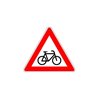 VKZ.138-10 Dreieck 900mm Radfahrer kreuzen(rechts) RAL-Gütezeichen Folie RA2