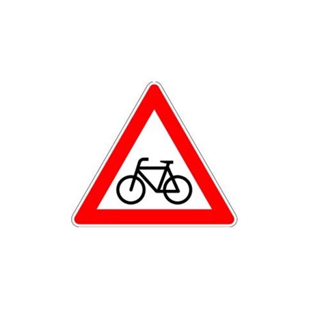 VKZ.138-20 Dreieck 900mm Radfahrer kreuzen(links) RAL-Gütezeichen Folie RA2