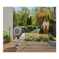 Gardena Terrassen-Schlauchbox RollUp M (weiß) 20 m 18617-20