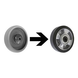 VARIOfit Mehrpreis Elastikvollgummiräder/Satz schwarz