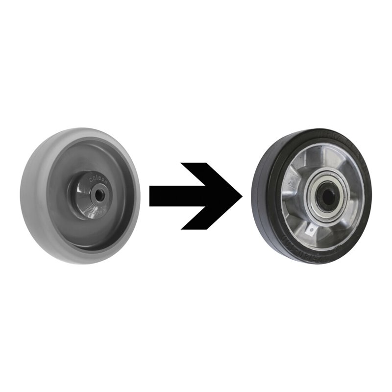 VARIOfit Mehrpreis Elastikvollgummiräder/Satz schwarz