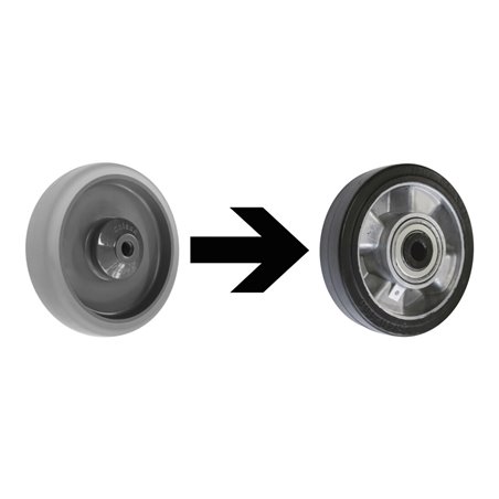 VARIOfit Mehrpreis Elastikvollgummiräder/Satz schwarz