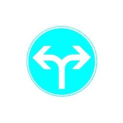 VKZ.214-30 Ronde 600mm Fahrtrichtung re/li RAL-Gütezeichen Folie RA2