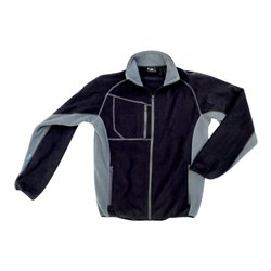 Excess Fleecejacke Champ, Gr. L, schwarz/grau
