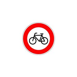 VKZ.254 Ronde 600mm Verbot für Radfahrer RAL-Gütezeichen Folie RA2