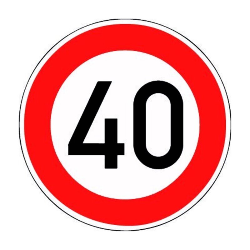 VKZ.274-40 Ronde 600mm 40 km/h RAL-Gütezeichen Folie RA2