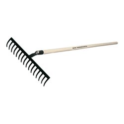 SHW Bau-/Gartenrechen 12 Zinken, m. Stiel 150cm