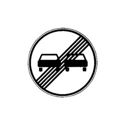 VKZ.280 Ronde 600mm Ende Überholverbot RAL-Gütezeichen Folie RA2