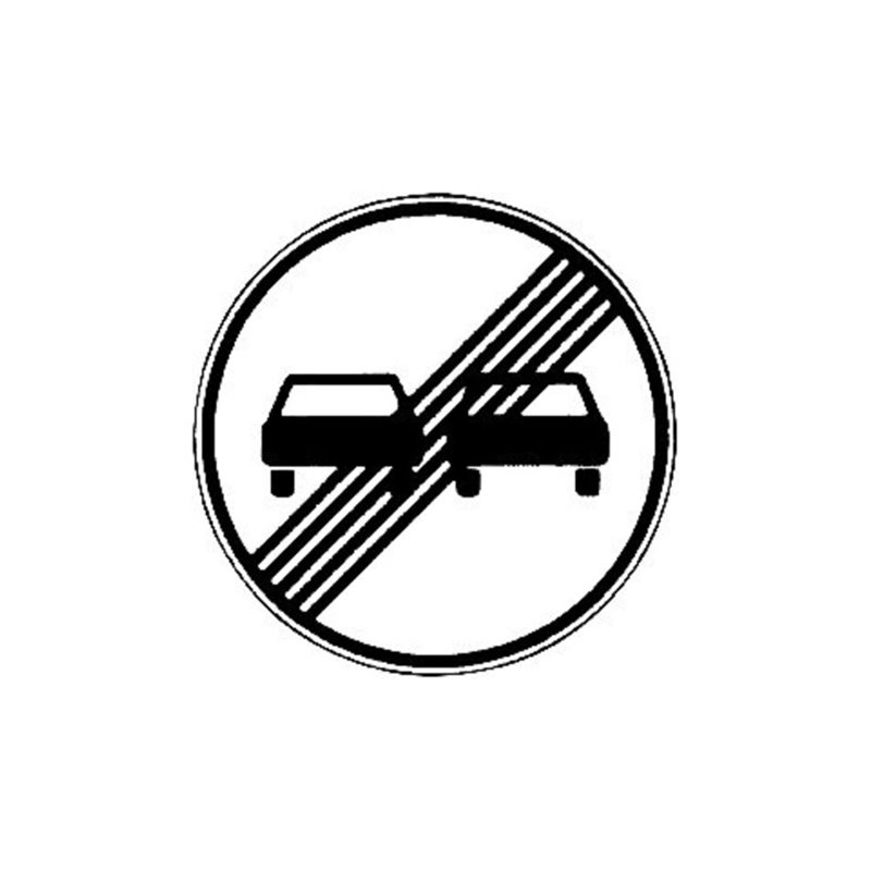 VKZ.280 Ronde 600mm Ende Überholverbot RAL-Gütezeichen Folie RA2