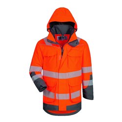 Elysee Warnschutzparka Herwin orange/grau Gr. M