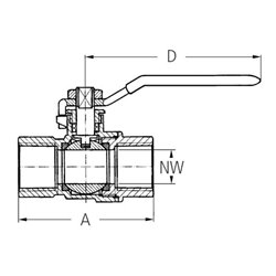 GEKA Kugelhahn Typ 7 MS vn., 2 x IG G3/4',SB