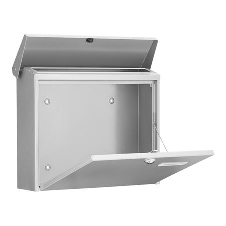 Burg-Wächter Briefkasten Amsterdam 867 Si Stahl silber verzinkt