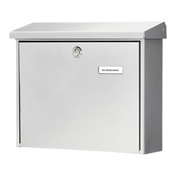 Burg-Wächter Briefkasten Amsterdam 867 Si Stahl silber verzinkt