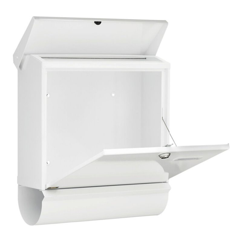 Burg-Wächter Briefkasten Comfort-Set 91300 W abschließbar weiß verzinkt