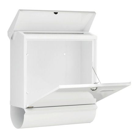 Burg-Wächter Briefkasten Comfort-Set 91300 W abschließbar weiß verzinkt