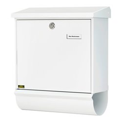 Burg-Wächter Briefkasten Comfort-Set 91300 W abschließbar weiß verzinkt