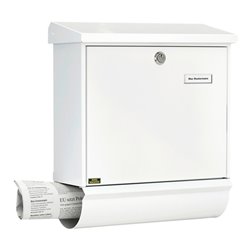Burg-Wächter Briefkasten Comfort-Set 91300 W abschließbar weiß verzinkt