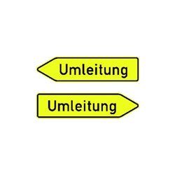 VKZ.454-40, 1250x350mm Umleitung doppelseitig RAL-Gütezeichen Folie RA2