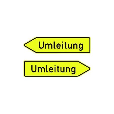 VKZ.454-40, 1250x350mm Umleitung doppelseitig RAL-Gütezeichen Folie RA2
