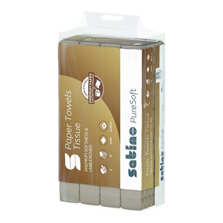 Satino PureSoft Handtuchpapier W-Falz 2-lagig 20,6 x 32 cm