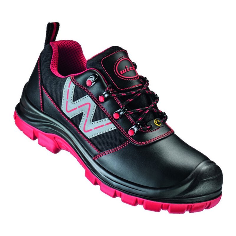 WICA Halbschuh BELLUNO Schwarz/rot, S3 SR ESD Gr. 40