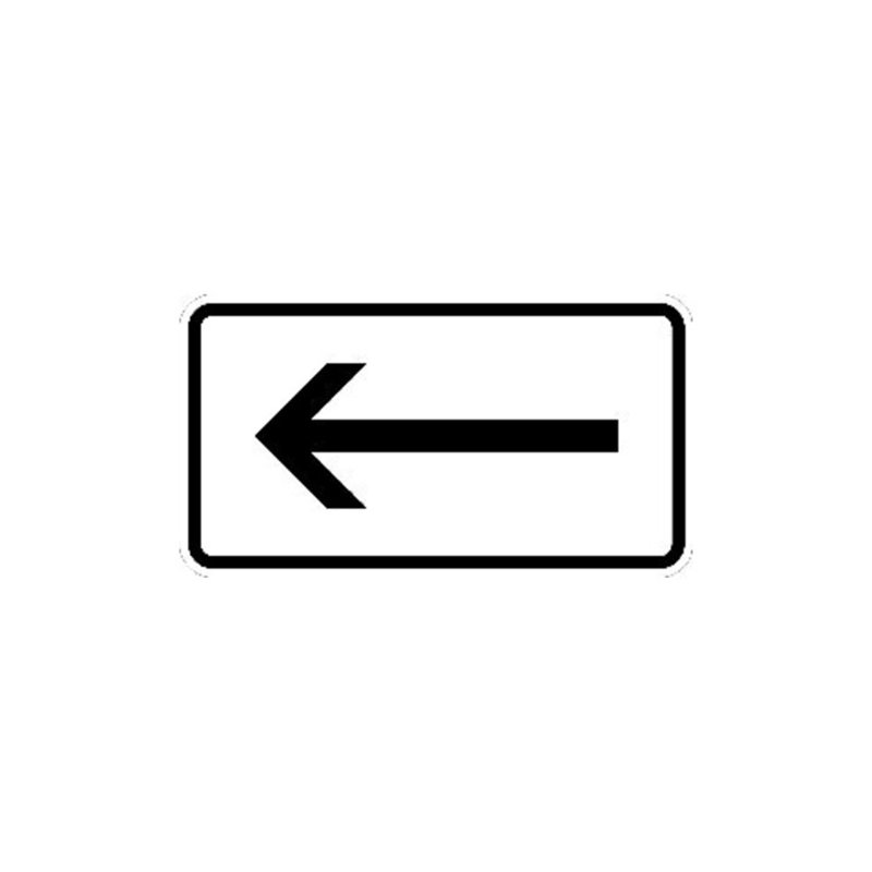 Zusatzschild 1000-10, 330x600mm Linkspfeil RAL-Gütezeichen Folie RA2