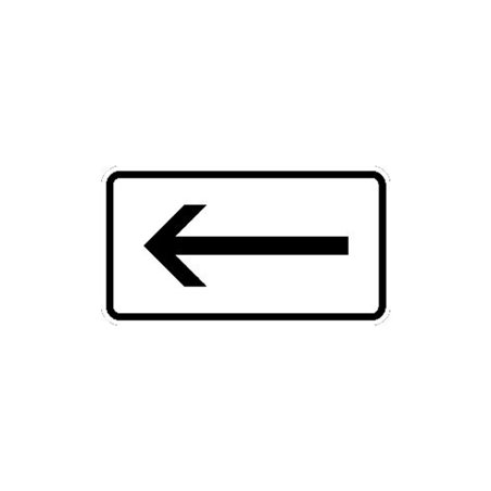 Zusatzschild 1000-10, 330x600mm Linkspfeil RAL-Gütezeichen Folie RA2