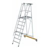 MUNK Aluminium-Podestleiter fahrbar, klappbar