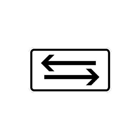 Zusatzschild 1000-30, 330x600mm Links- und Rechtspfeil RAL-Gütezeichen Folie RA2