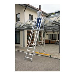 MUNK Aluminium-Podestleiter fahrbar, klappbar