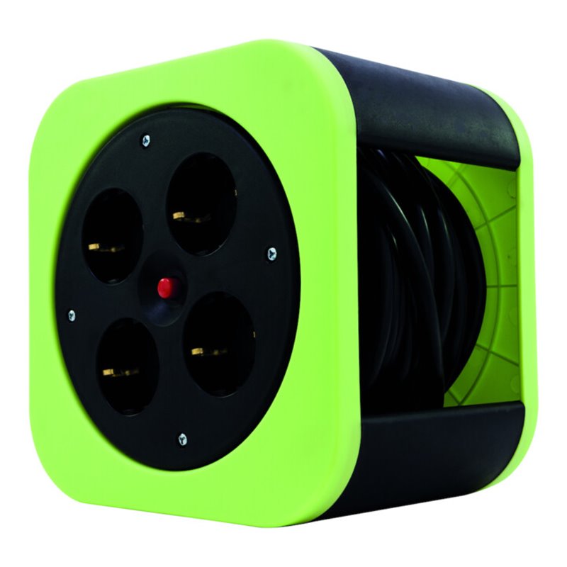 REV Kabelbox S 10m 4-fach H05VV-F3G grün Kunststoff