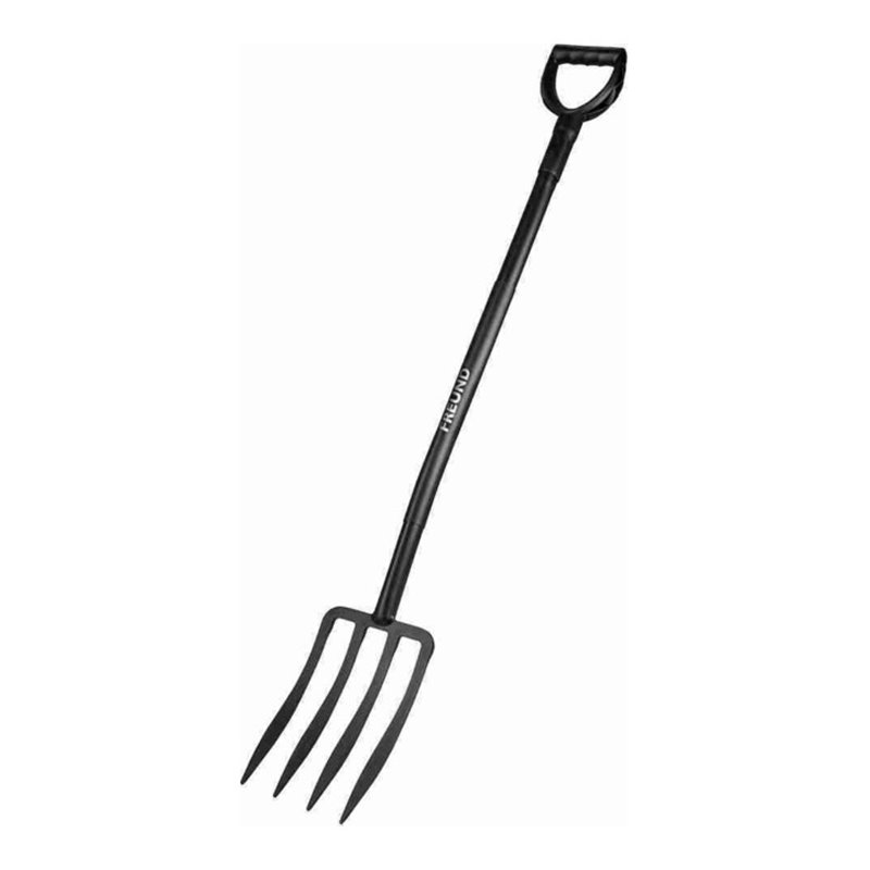 FREUND Spatengabel Ergoline Stahlstiel D-Griff schw.