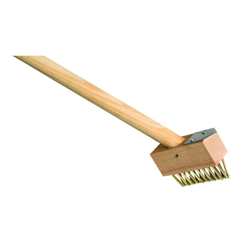 Fugen-/Unkrautbürste mit Stahlborsten und Langstiel