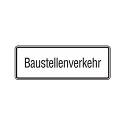 Zusatzschild 1007-38, 330x600mm Baustellenverkehr RAL-Gütezeichen Folie RA2