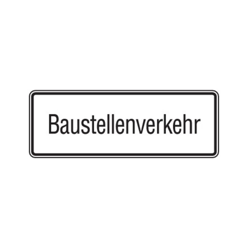 Zusatzschild 1007-38, 330x600mm Baustellenverkehr RAL-Gütezeichen Folie RA2