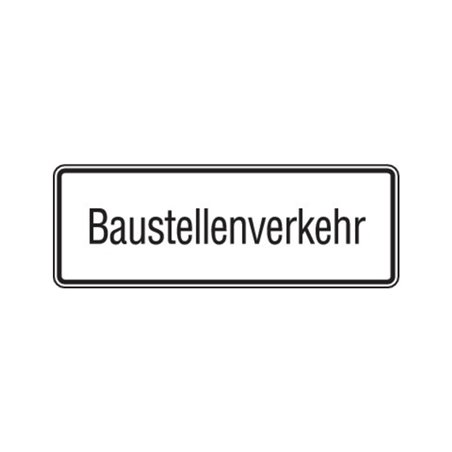 Zusatzschild 1007-38, 330x600mm Baustellenverkehr RAL-Gütezeichen Folie RA2
