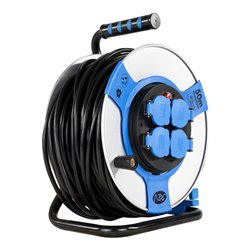 REV Kabeltrommel 50m Stahl IP44 4-fach st-rt H05VV-F 3G1,5