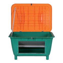 Streugutbehälter 220 L eckig m. Entnahmerutsche